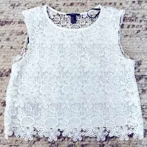 White Lace Back Nice Blouse